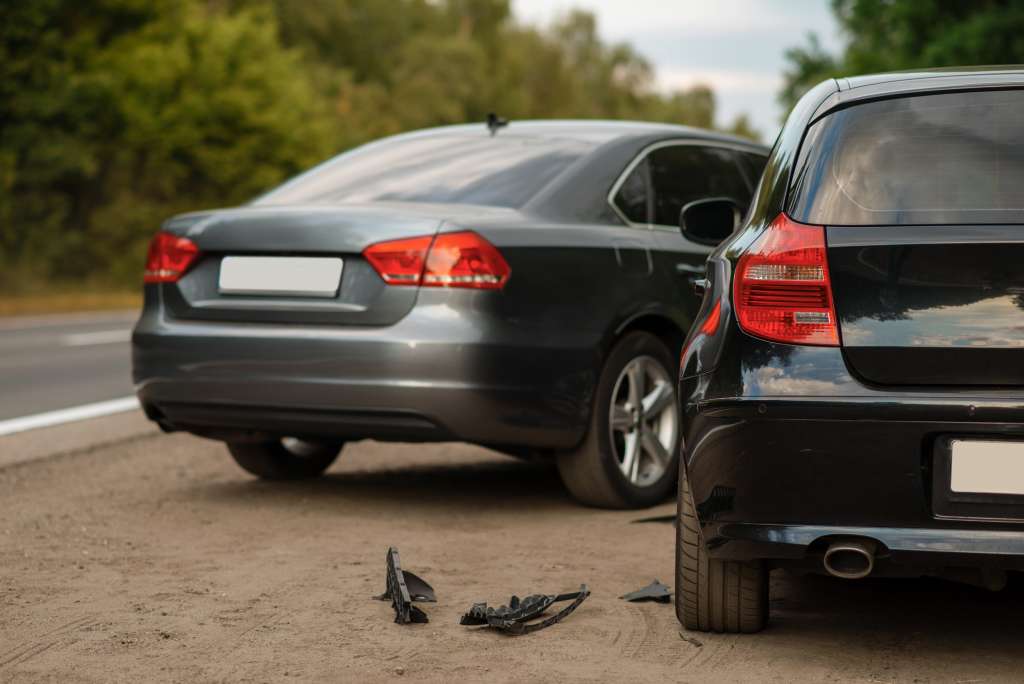 Car accident on road