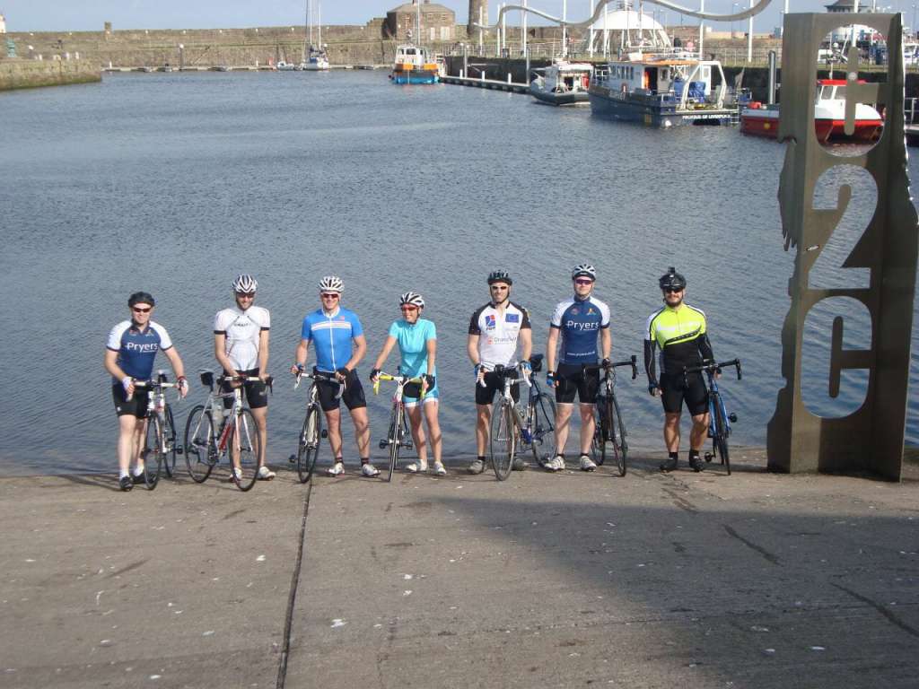 Team Pryers at the start line of the Coast to Coast