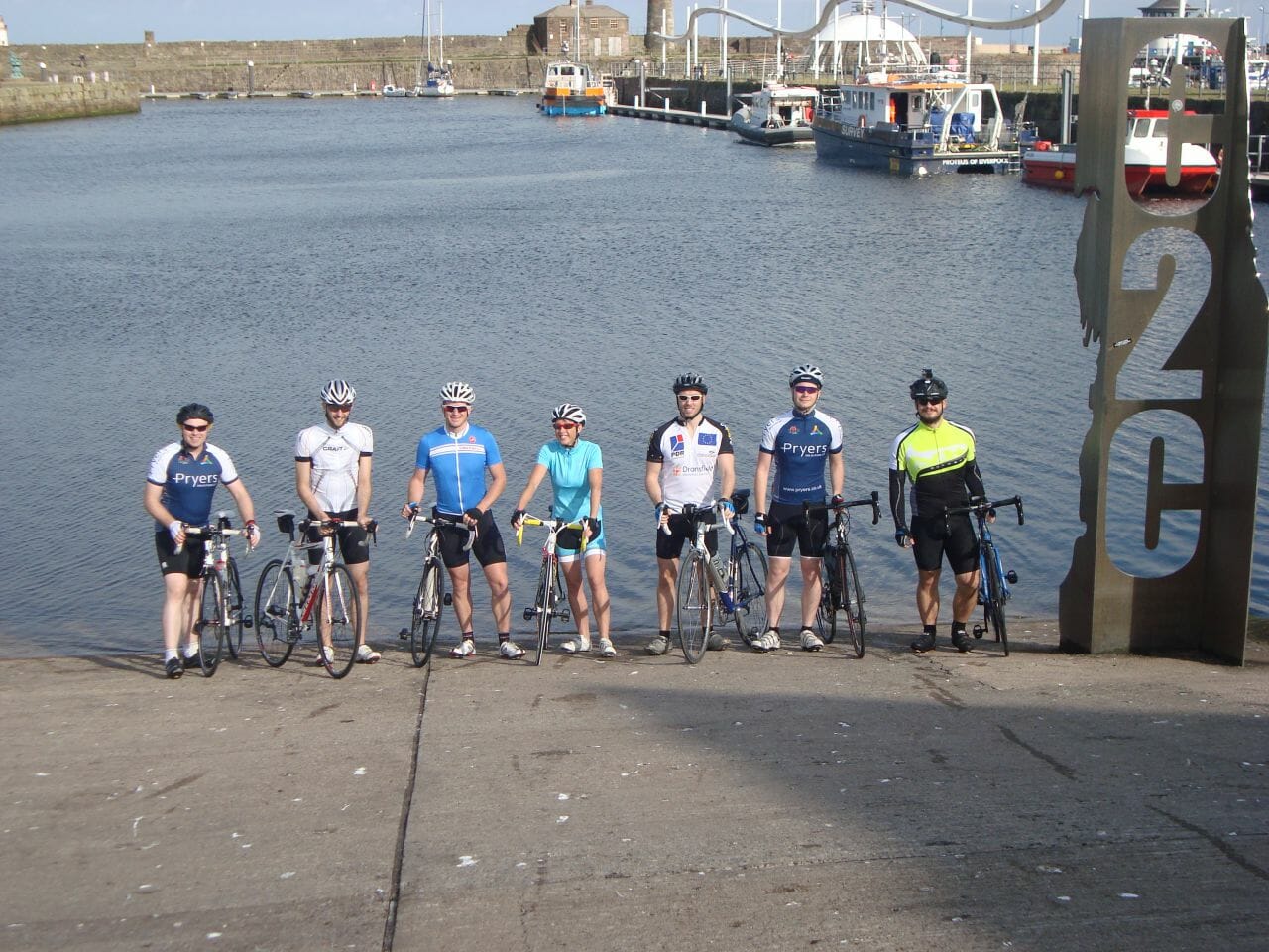 Team Pryers at the start line of the Coast to Coast