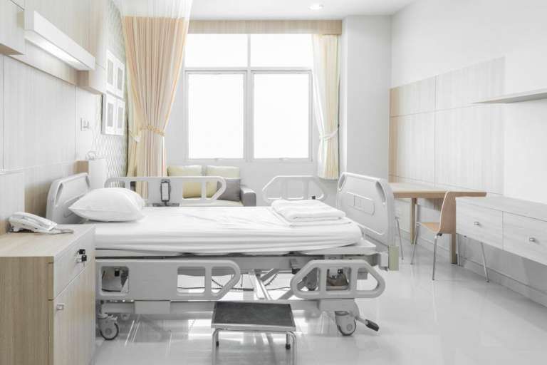 A photograph of a hospital bed, to depict a hospital. Overcrowded hospitals hav ebeen blamed for a huge rise in sepsis deaths.