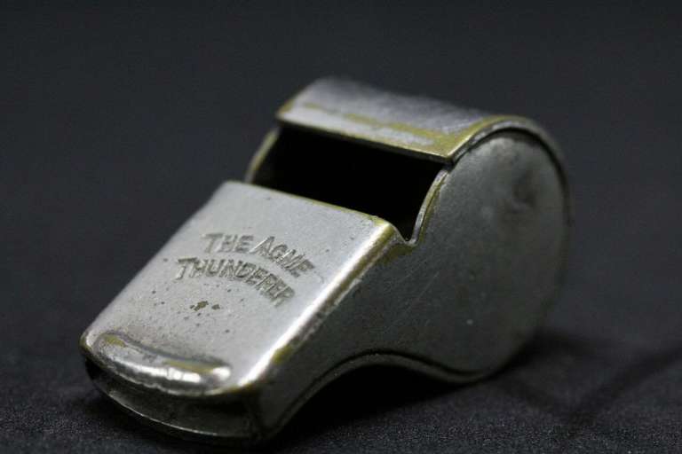 A photograph of a silver whitle, as warnings from NHS staff are ignored, according to a whistle-blowers alliance.