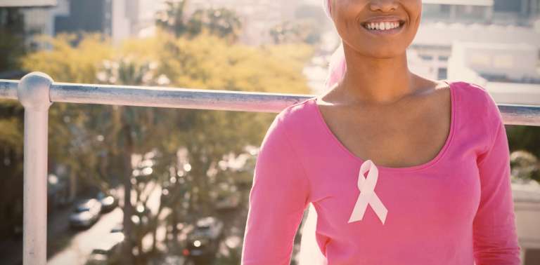 women with cancer ribbon