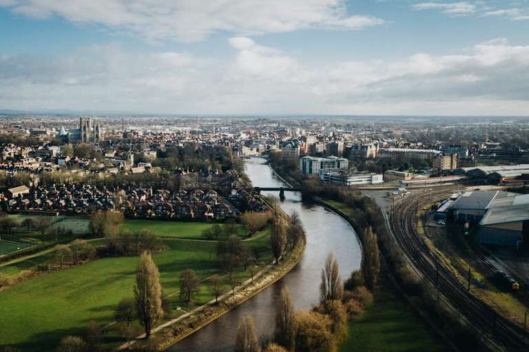 A photo of the city of York, taken from a drone. There are concerns that a mental health hospital in York is not going to have enough beds.