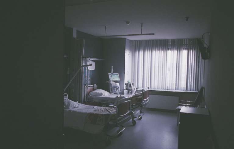 An empty hospital room