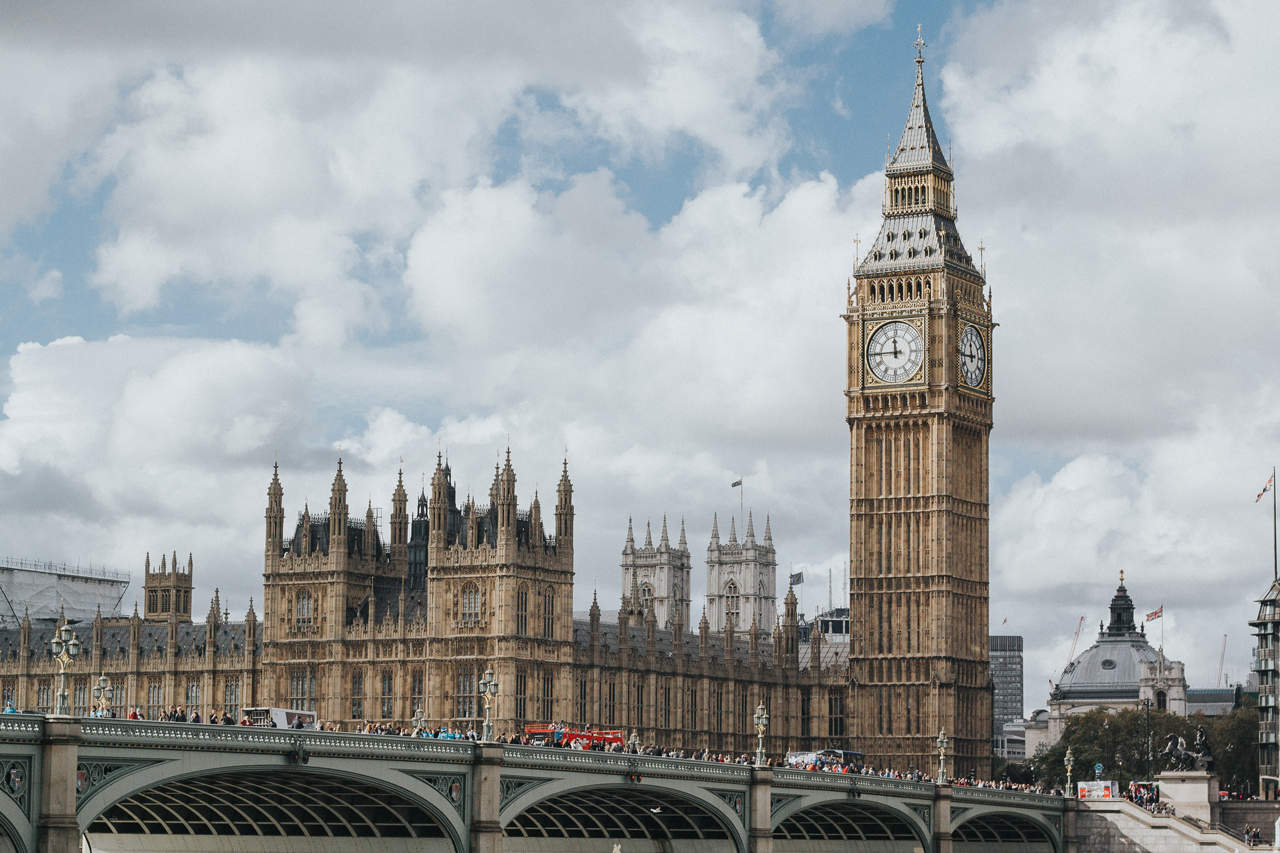 The Houses of Parliament in London.