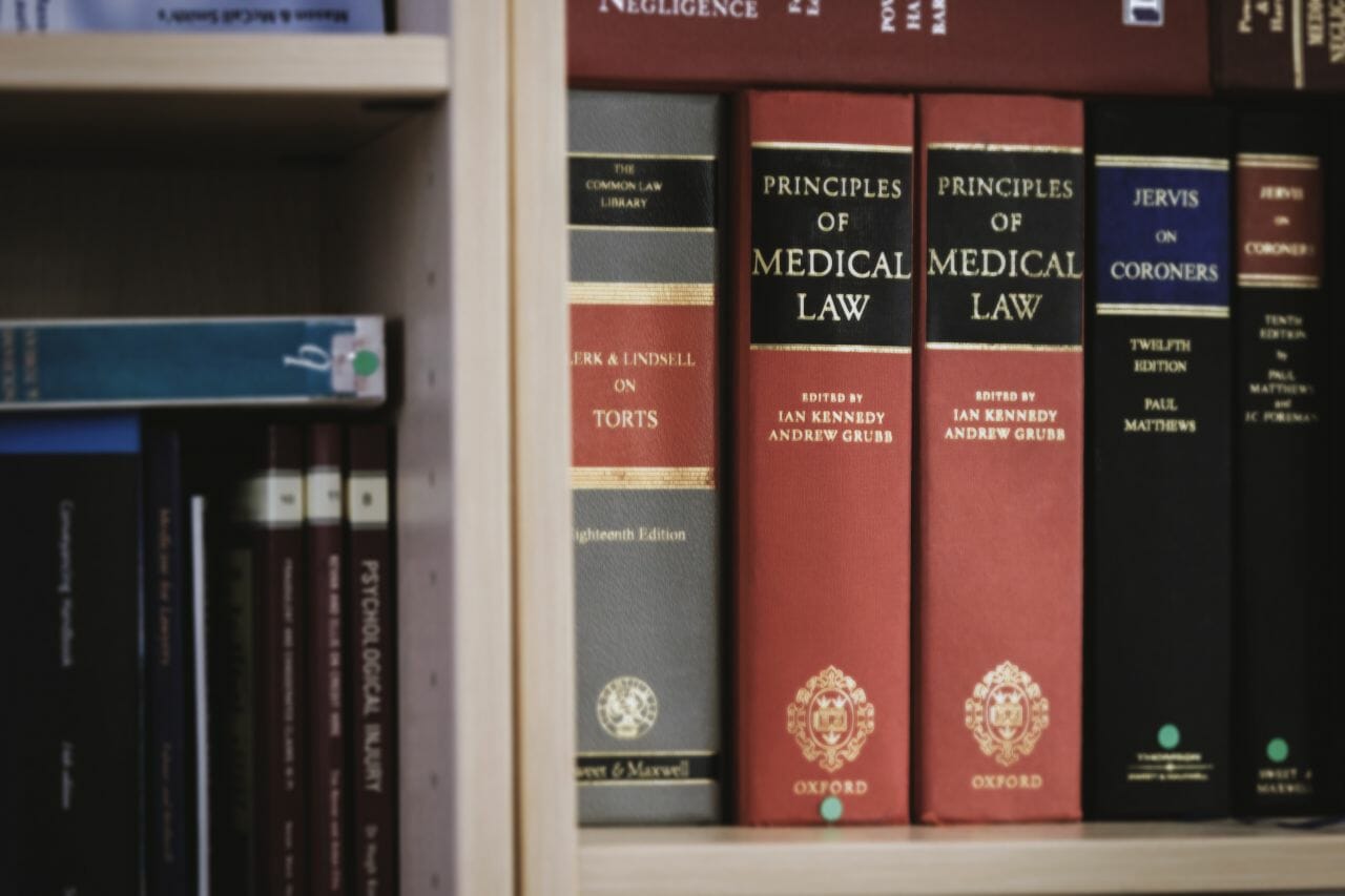 A photograph of some legal books, on a bookshelf, to depict changes to the civil procedure rules, which are due to be introduced.