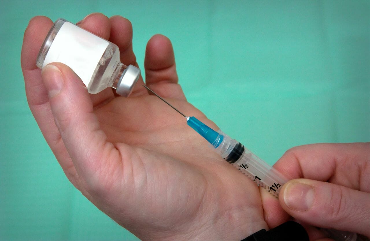 A photograph of a vaccine, to supplement an article about AstraZeneca having to pause their COVID-19 vaccine trials